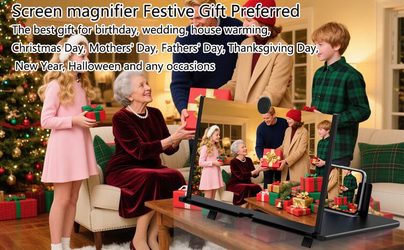 Mobile Phone Screen Magnifier, HD Cell Phone Screen Magnifier, Premium Screen Magnifier for Smartphone, Useful Tech Gadget, Ideal Holiday Gift for Family and Friends