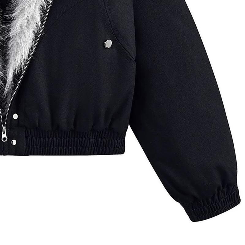 Men's Hooded Faux Fur Collar Jacket Winter Fashion Loose Thick Warm Coat Long Sleeve Menswear parker  coat   Casual Stylish