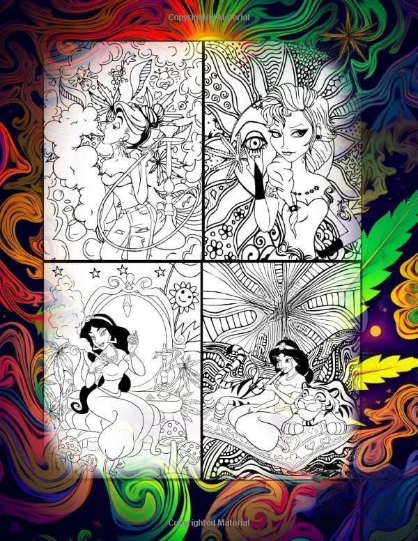 Princess Stoner Coloring Book: Funny Weed Coloring Page for Adults Trippy & Psychedelic Art for Stress Relief and Relaxation Independently Published