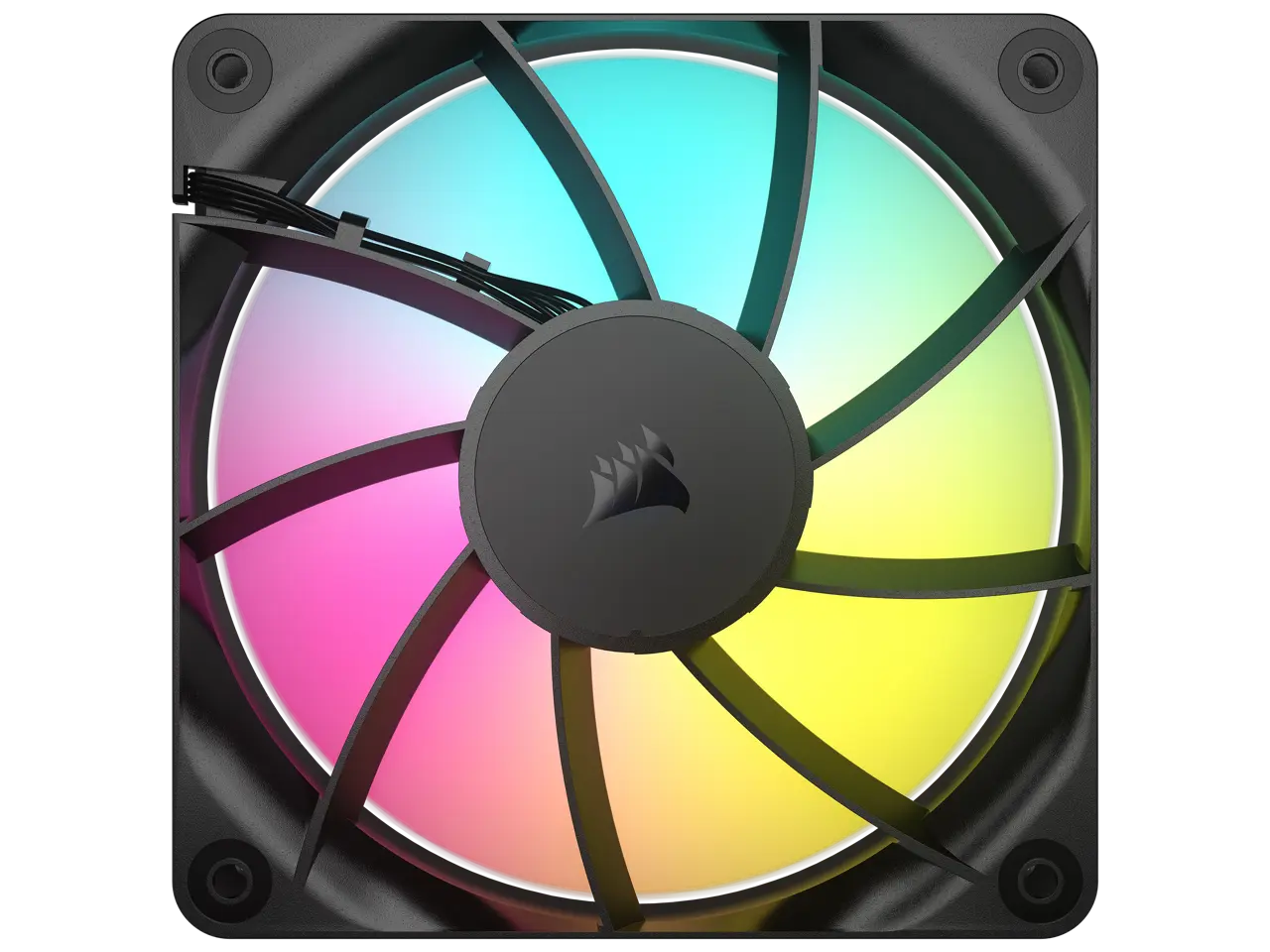 CORSAIR RS120 ARGB PWM 120mm Fan - Simplified Control - Daisy-Chain 4-Pin PWM and +5V ARGB Connections - Concentrated AirGuide Cooling - Magnetic Dome Bearing