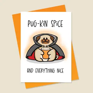 Halloween Card • Pug-kin Spice