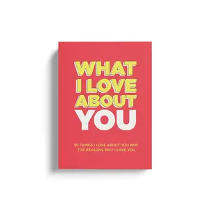 What I Love About You Fill in the Blank Gift Book Romantic Love Prompt Journal for Couples Anniversary Valentines Day Birthday Relationship Keepsake