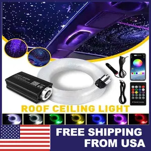 500PCS Automotive Fiber Optic Star Light Kit Car Roof Headliner Twinkle Ceiling Lighting DIY Decoration with Remote Control Waterproof LED Lights for Bedroom Home Theater Romantic Atmosphere