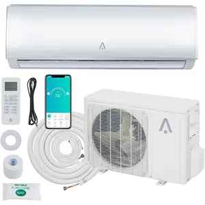 9000 BTU 20 SEER2 Mini Split Air Conditioner & Heat Pump, Ductless Inverter AC Unit, 230V Wall Mounted Cools Up to 450 Sq. Ft, WiFi & Remote Control, Complete Installation Kit Included