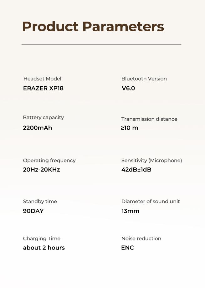 ERAZER XP18 Powerbank Earbuds,Can Charge Phones,Wireless Bluetooth Headphones, Bluetooth 6.0, OWS Earphones , Sports Headphones, High Sound Quality Headphone, Daily Waterproof Wear Comfortable for Daily Calls Compatible with Android/IOS