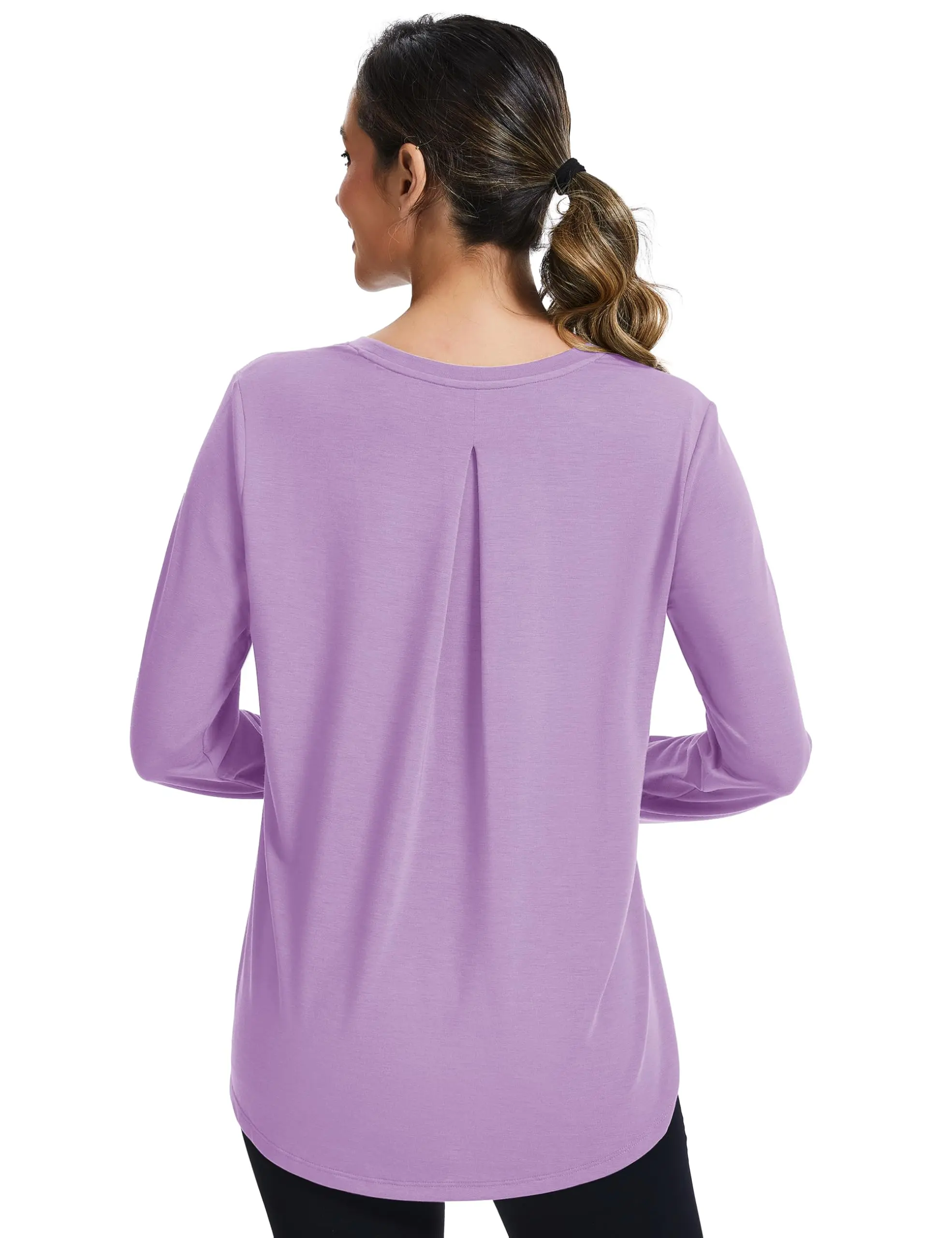 Cotrasen Women's Long Sleeve Workout Shirts Moisture-Wicking Loose Fit Athletic Running Yoga Tops with Thumb Hole
