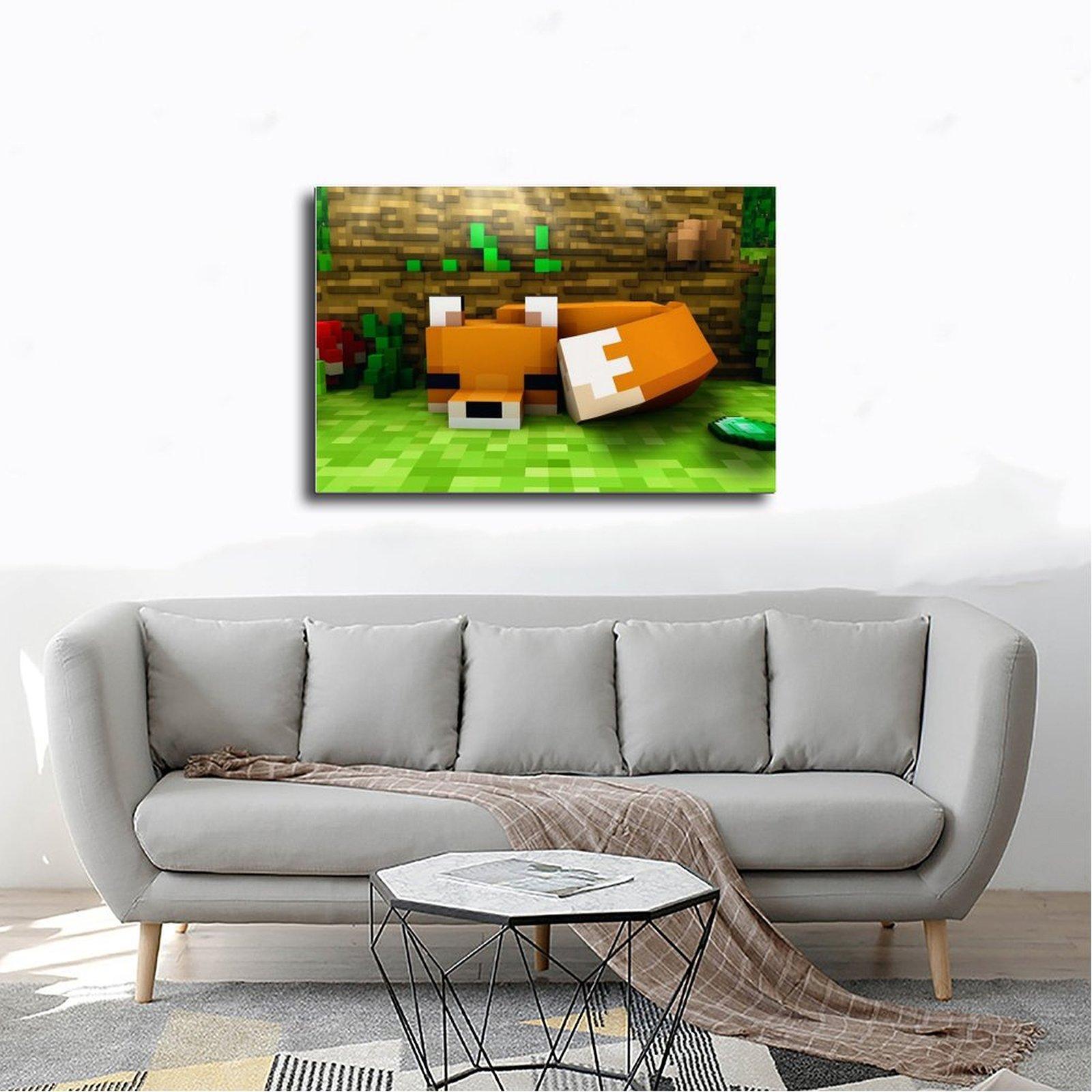 Pixel Art Canvas Printable Wall Art, Video Game Decor, Gamer Print, Kids Room Decor, bedroom Canvas Posters, Hall Wall Art