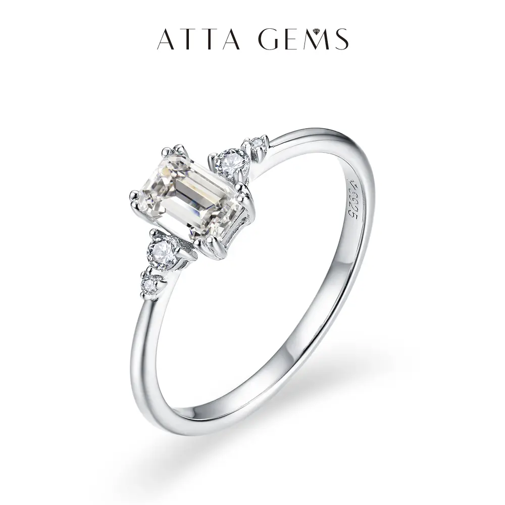 ATTAGEMS Artificial Moissanite & Morgan Spinel Prong-Set Ring, Women's Non-Tarnish Solitaire Engagement Ring, Daily Wear Wedding Jewelry R114, Solitaire Engagement Rings summerwins tiktokshopbacktoschool