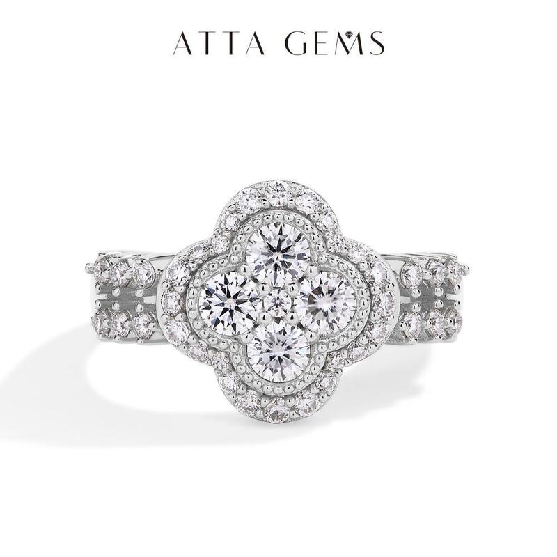 Total 1.3 Carat D/VVS1 Color Synthetic Moissanite Ring for Man and Women For Daily Wear and Gift For Engagement Wedding Ring R126