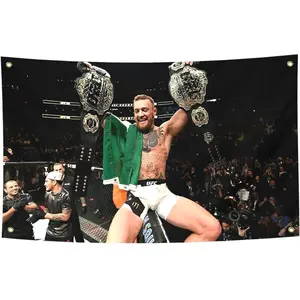 Conor McGregor Boxing 3x5FT Flag Funny Poster Durable Man Cave Wall Flag for College Dorm Room Decor Banners Ornaments Decoration PrintTapestry Decor