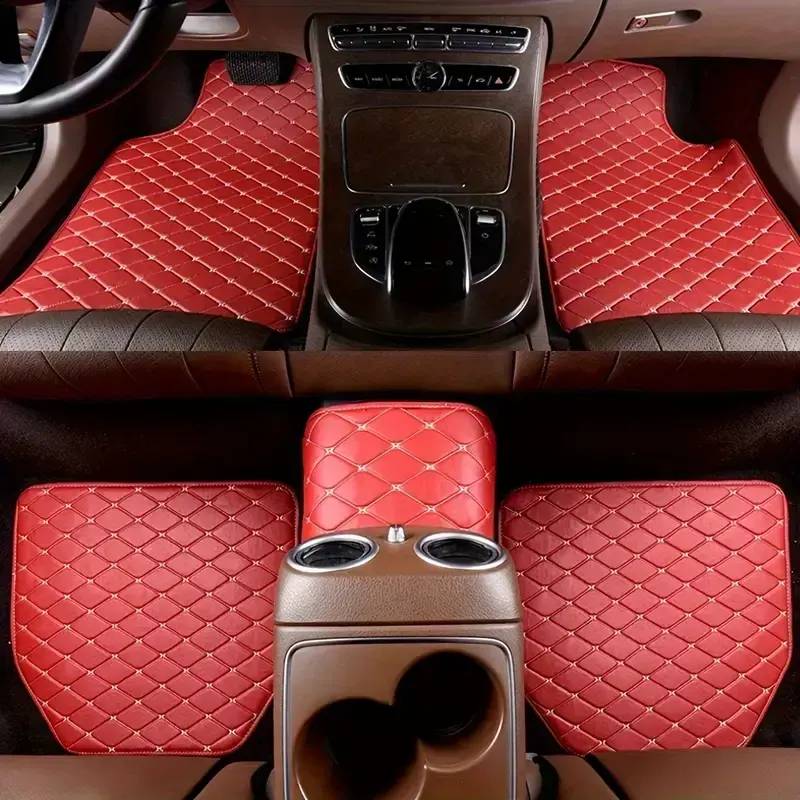 5pcs Car Floor Mats, Universal Waterproof Front & Rear Seat Mats, PU Leather Car Interior Accessories, Boy & Girl Gifts, Auto Accessories