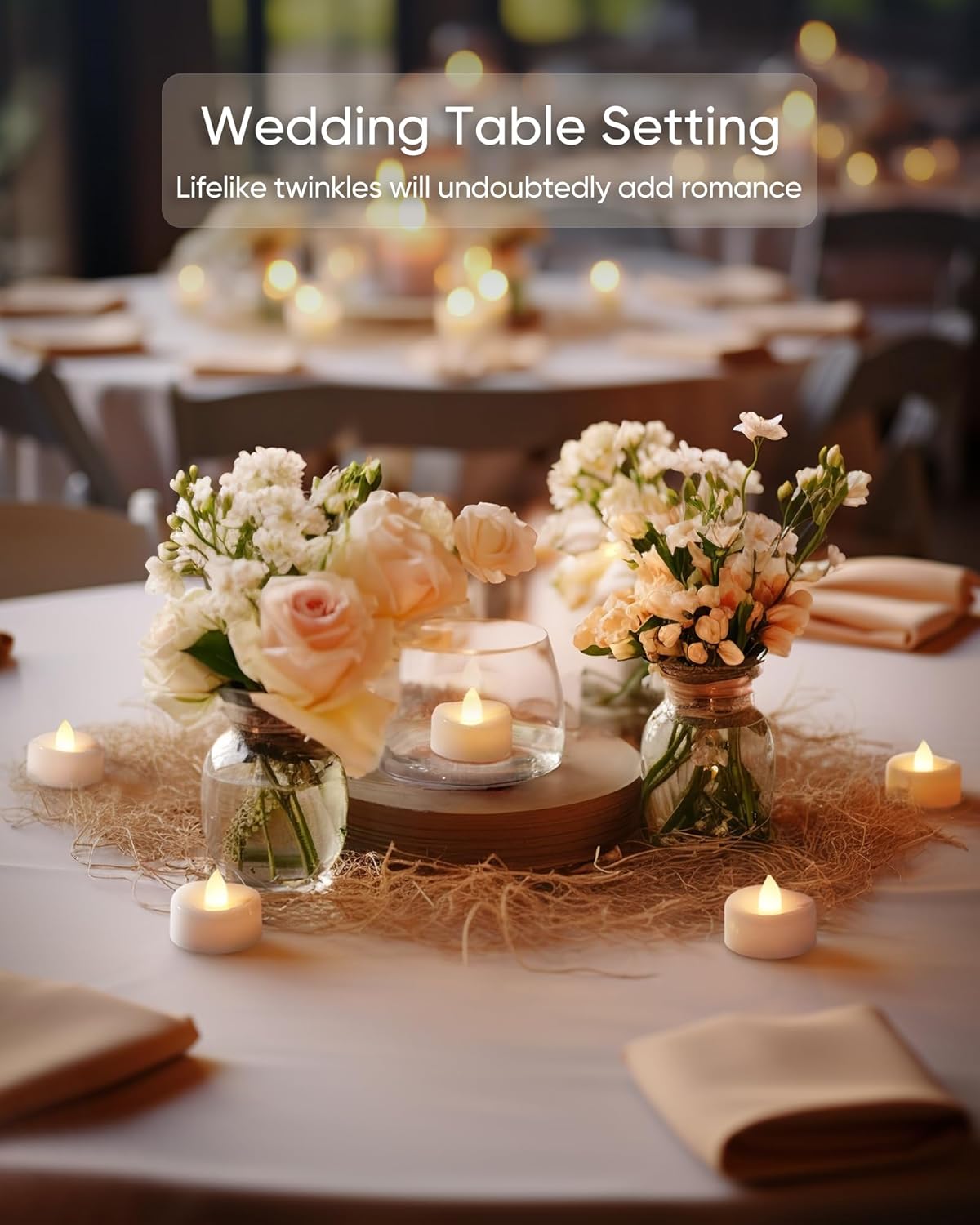 Flameless Candles, 24Pack Battery Operated Candle, LED Tea Lights Candles Battery Operated, Flickering Fake Votives for Wedding Halloween Christmas Diwali- Warm Yellow Table Ornaments Decor Flameless Candles, 24Pack Battery Operated Candle, LED Tea Lights Candles Battery Operated, Flickering Fake Votives for Wedding Halloween Christmas Diwali- Warm Yellow Table Ornaments Decor