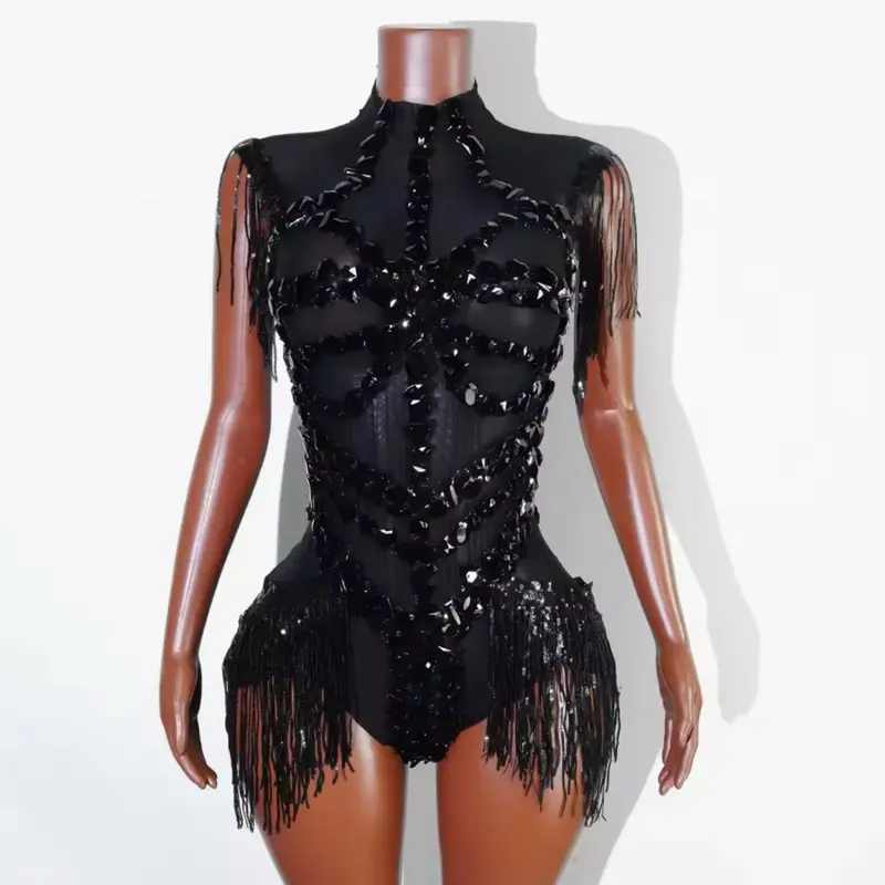 Black jumpsuit diamonds