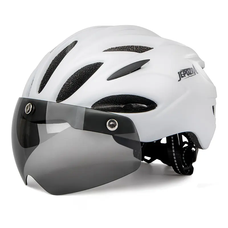 Bike Helmet with Magnetic Sun Visor for Adults, Glasses-Friendly Design Adjustable Dial Cycling Helmet for Men & Women, Urban Riding Bicycle Helmet for Mountain, Road, E-Bike