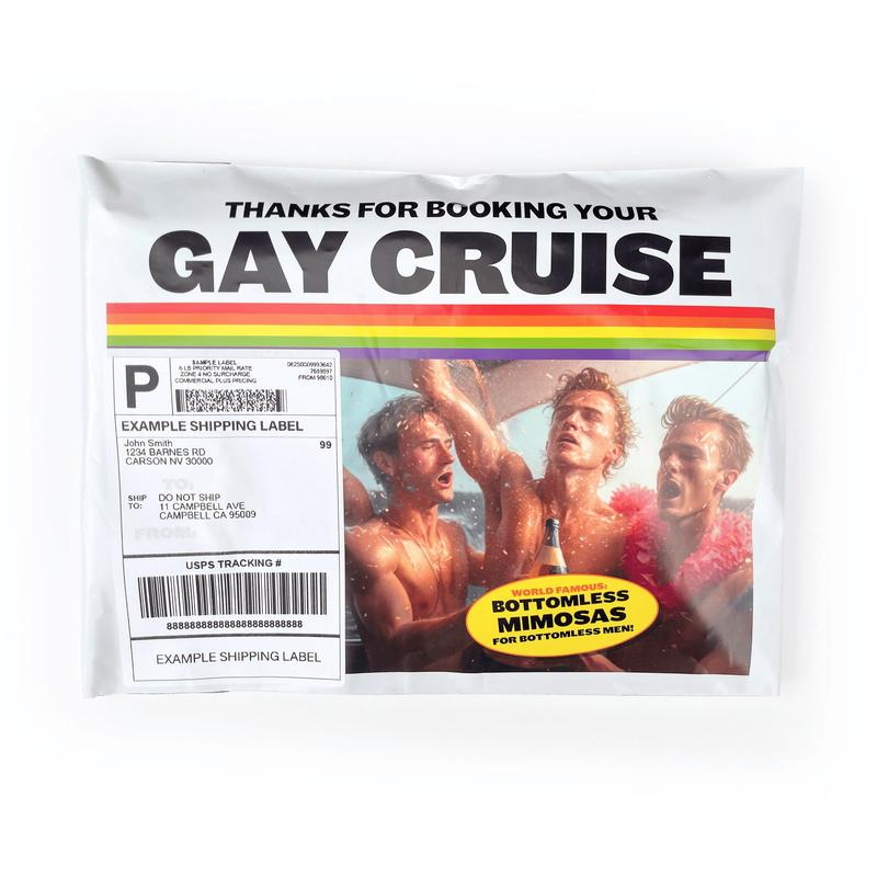 Gay Cruise Prank Package - Bottomless Mimosa Gag Gift for Unforgettable Reactions & Privacy Guaranteed Envelope