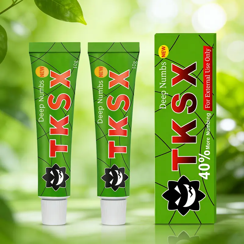 TKTX Numbing Cream (2 Pack)  Fast-Acting Pain Relief Cream for Tattoos, Waxing, Microneedling | 10g Each Tube | Long-Lasting Numbness