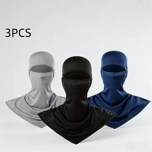 3-Pack Outdoor Sun Protection Balaclava Headwear for Men and Women, Sweat-wicking, Breathable, Quick-drying Neck Gaiter and Cycling Face Mask
