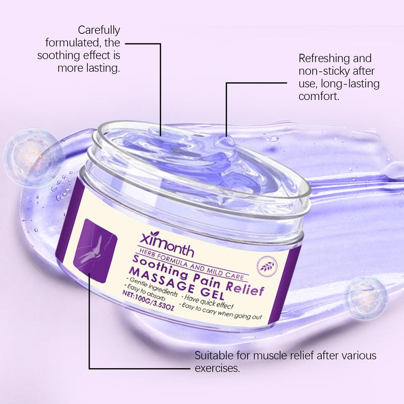 Ximonth Soothing Pain Relief Massage Gel for Joints Knees Elbows Shoulders 100g External Application Daily Care