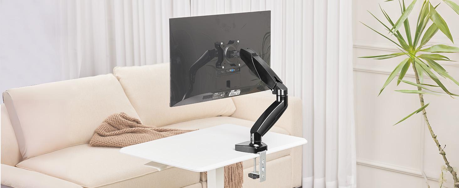 Furnest Computer Ac Monitor Stand - Adjustable Desk Mount Arm for Support 15 to 27 Inch and 4.4 to 15.4lbs Screen, Gas Spring Computer Monitor Holder with Clamp and Grommet Base, VESA Bracket 75 and 100 Furnest Computer Ac Monitor Stand - Adjustable Desk Mount Arm for Support 15 to 27 Inch and 4.4 to 15.4lbs Screen, Gas Spring Computer Monitor Holder with Clamp and Grommet Base, VESA Bracket 75 and 100