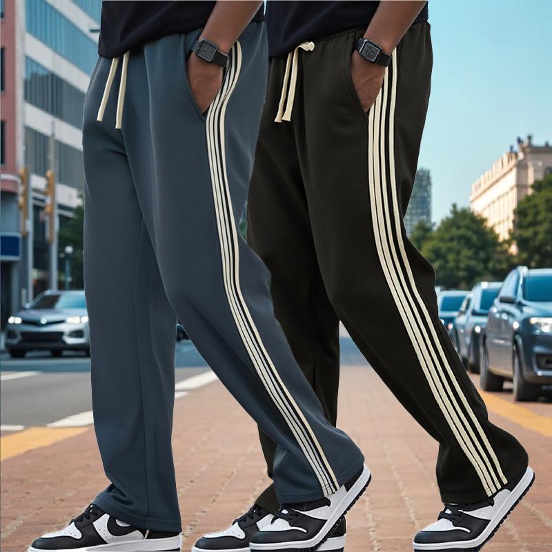 Men's Sporty Long Pants, Casual High Waist Drawstring Joggers, Comfortable Elastic Waistband, Ideal for Gym & Daily Wear Sweatpants