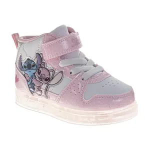 Stitch High Top Sneakers Boys  Alien Design Casual Durable Canvas LaceUp Style Skate Look (Toddler / Little Kid)