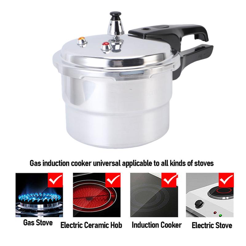 Pressure Cooker With Steam Rack for Kitchen 3L Explosion Proof Aluminium Alloy Safety Stovetop Fast Cooking Canning Cooker Pot