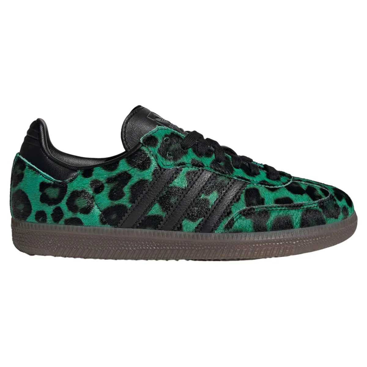 adidas Samba OG Leopard Semi Screaming Green Women's Fashion Shoes New