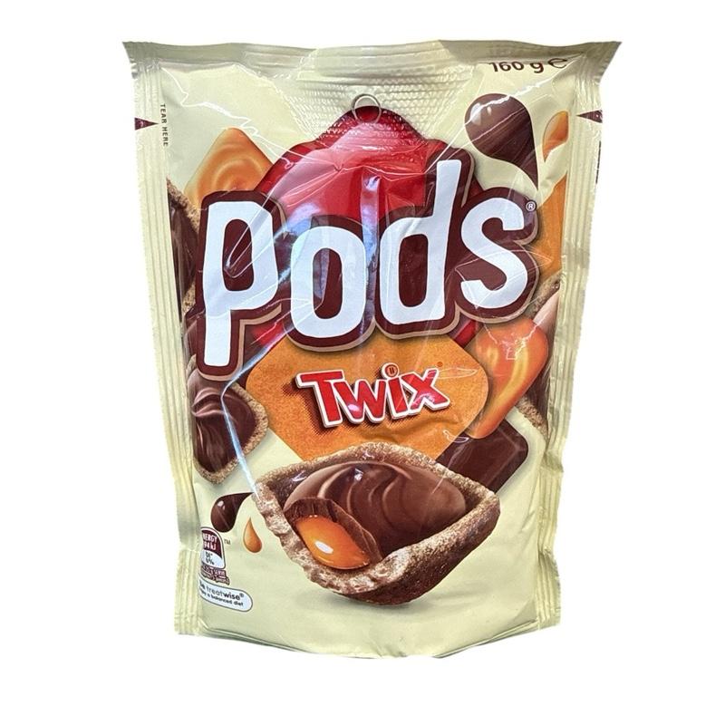 TWIX Pods Product of Australia 160g - Indulgent Chocolate Treats with Caramel and Crispy Layers
