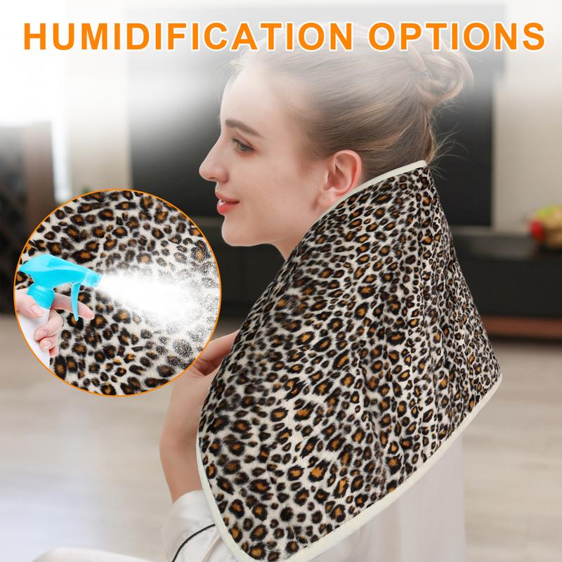 Heating pad for targeted precise application, portable, 6 heating levels, quickly heats up to 140 ° F, automatically shuts off in 2 hours, leg, shoulder, knee, neck heating - machine washable, ideal gift for parents' holidays, ideal gift