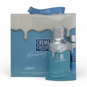 Le Chameau Elite by Emper Creme Couture Blueberry Punch Set Unisex 3.4 oz Eau de Parfum (EDP) & 0.33 oz Roll On