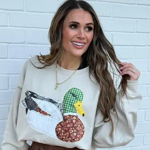 Print Neutral Patchwork Mallard Sweatshirt