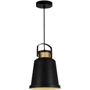 CWI Lighting Elisa 1 Light 10 inch Black Down Pendant Ceiling Light 9845P10-101
