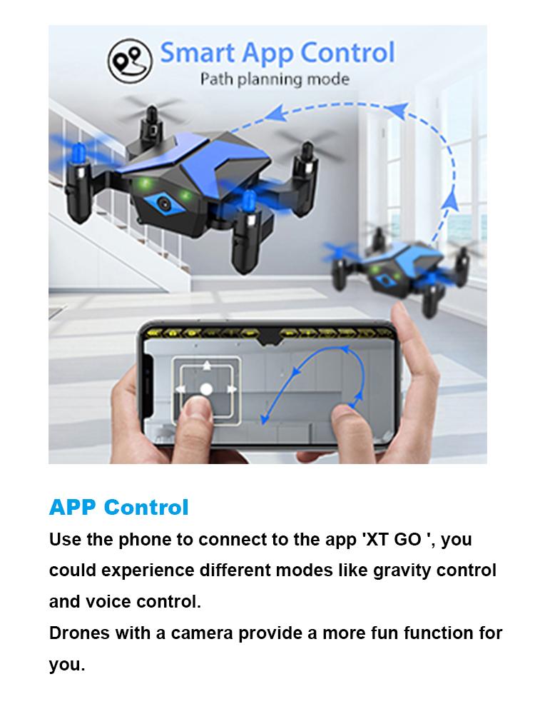 X-PACK 2 Foldable Drone Blue Dual Battery (Camera Version) | HD Aerial Photography, Stable Hover, Easy to Fly for Kids & Adults LM