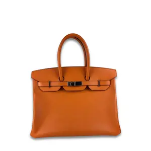 Pre-owned HERMÈS Epsom Leather Top Handle Bags Epsom Birkin 35 Capucine