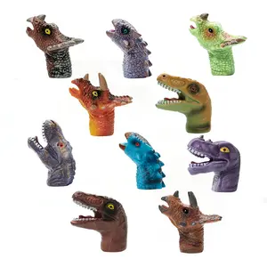 Simulation 10-piece PVC Finger Dinosaur Toy Set, a fingertip toy suitable for children aged 3 and above, is not only a parent-child interactive toy, but also a fun birthday gift, and an excellent way to explore the dinosaur world, full of summer vibes. ou