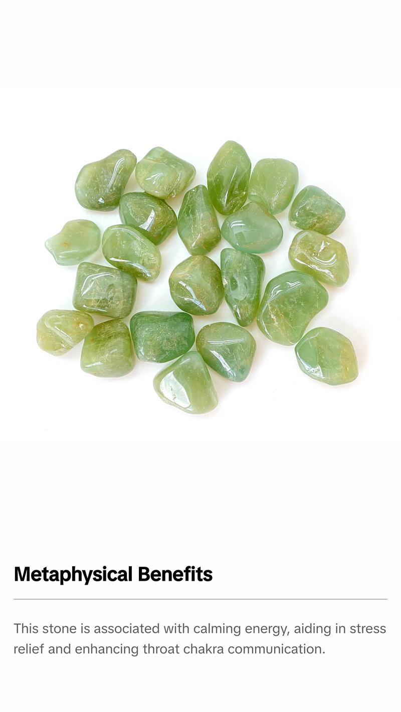 Green Aquamarine Tumbled Stone - Polished Aquamarine Crystal