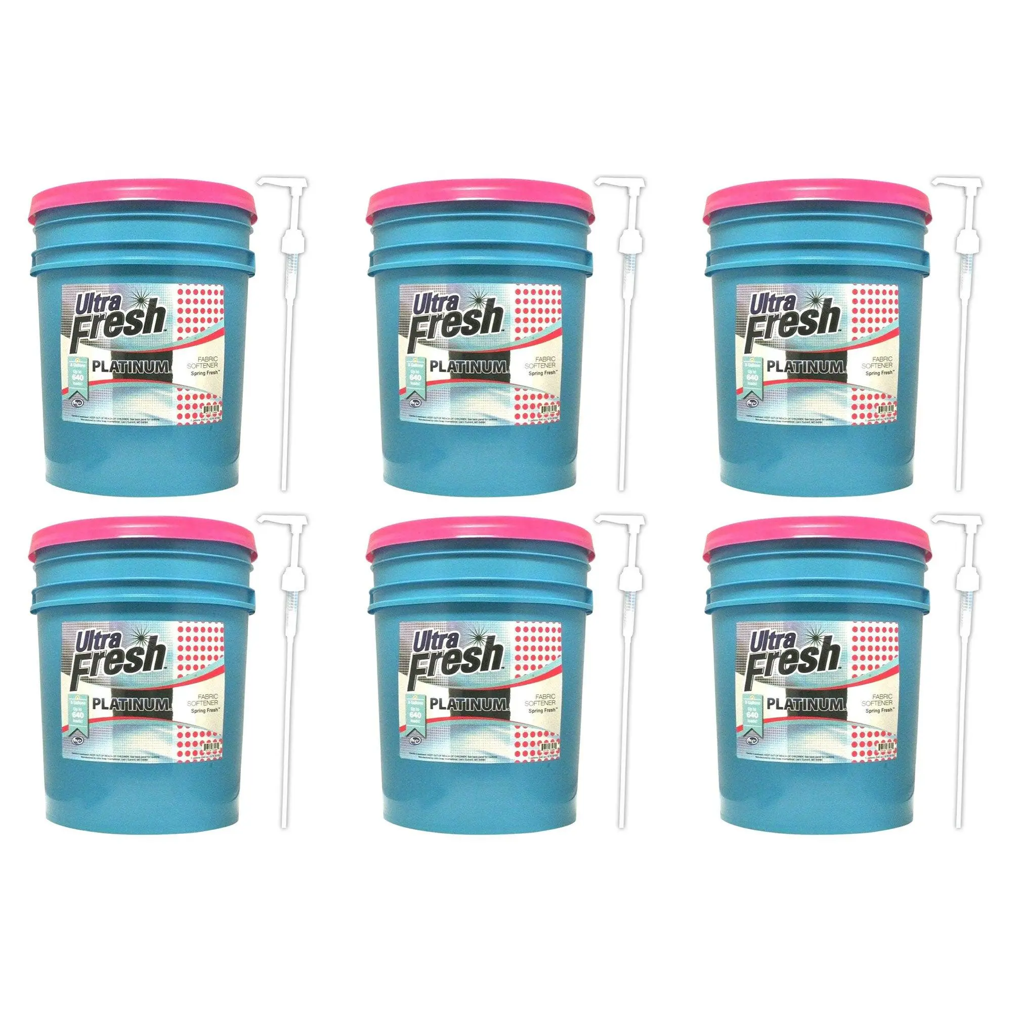 Ultra Fresh Platinum 5 Gal Spring Fresh Fabric Softener Up to 640 Loads (6 Pack)