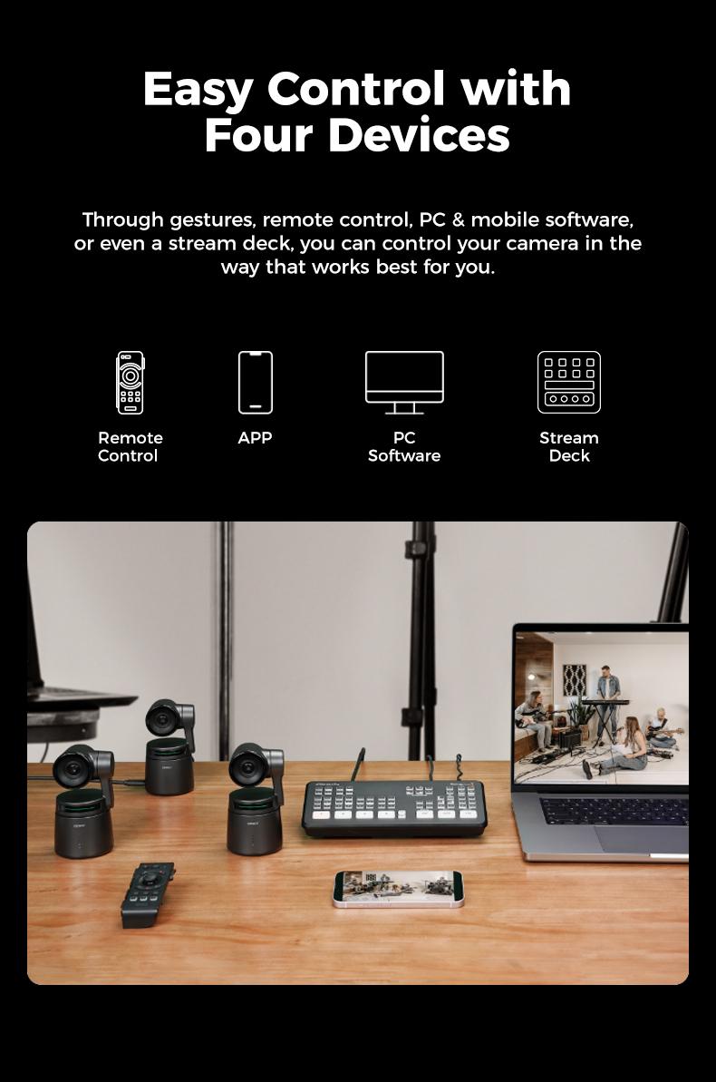 OBSBOT Tail Air - NDI Camera 4K, AI Tracking PTZ Camera