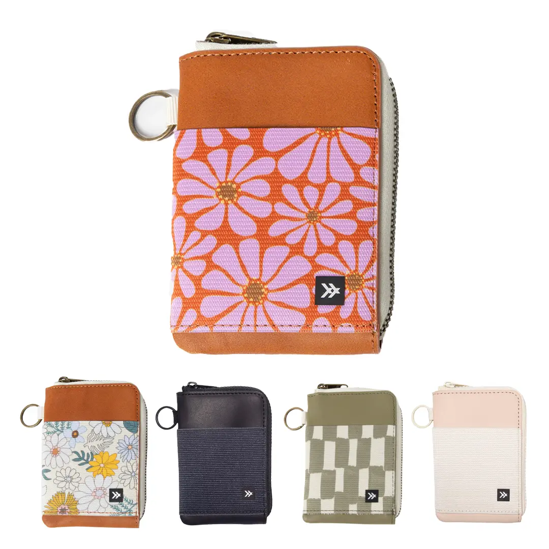 Thread Utility Leather Zip Wallet & Card Holder