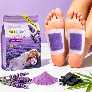 Natural Detox Foot Pads (24 Pcs / 12 Pairs) - Deep Cleansing Ginger, Bamboo & Lavender Patches for Toxin Removal, Stress Relief & Better Sleep | Mother's Day Gift, Summer Vibes