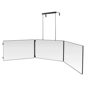 3 Way Makeup Haircut Mirror 360° View Tri-Fold Vanity Mirrors Wall-Mountable for Self Haircuts & Trims Door & Bathroom Hanging Options