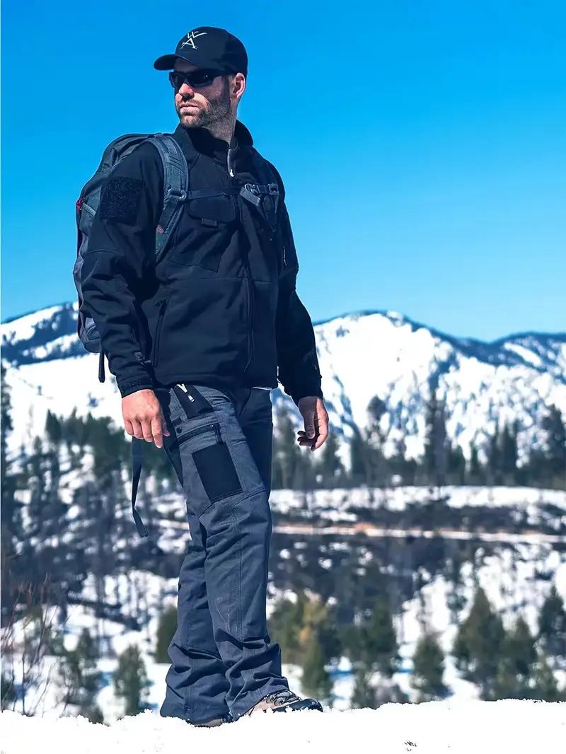 HOMUG Men's Solid Color Tactical Work Pants,230g/m² new fabric,with Multiple Pockets and Zipper Closures, Durable Outdoor Training Pants, Available in Multiple Colors, Fishing, outdoor activities, work, hiking, camping,Suitable for Spring and Autumn Wear.