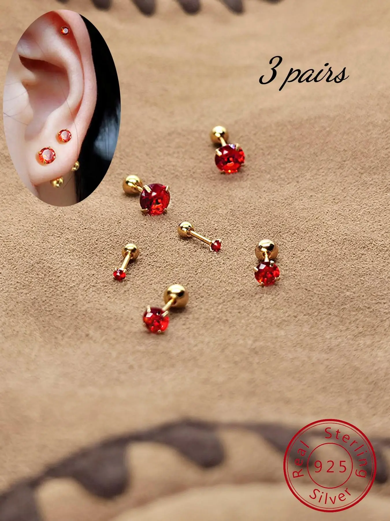 925 Sterling Silver Artificial Zircon Decor Stud Earrings, Fashionable Earrings for Women & Girls, Trendy All-match & Exquisite Jewelry for Birthday Gift, Pretty Studs, Shining Earrings, High Quality Earrings, Good Earrings