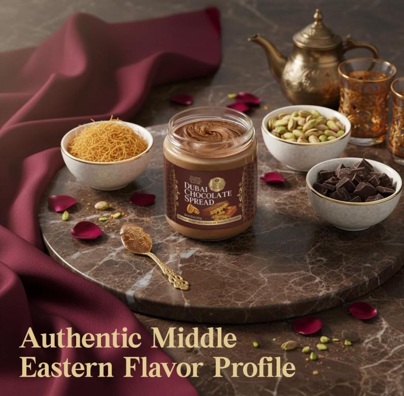 Dubai Chocolate Spread with Kataifi Pistachio Cream – 8.3oz Luxurious Middle Eastern Chocolate Delight – Rich, Creamy Texture, Premium Gourmet Gift