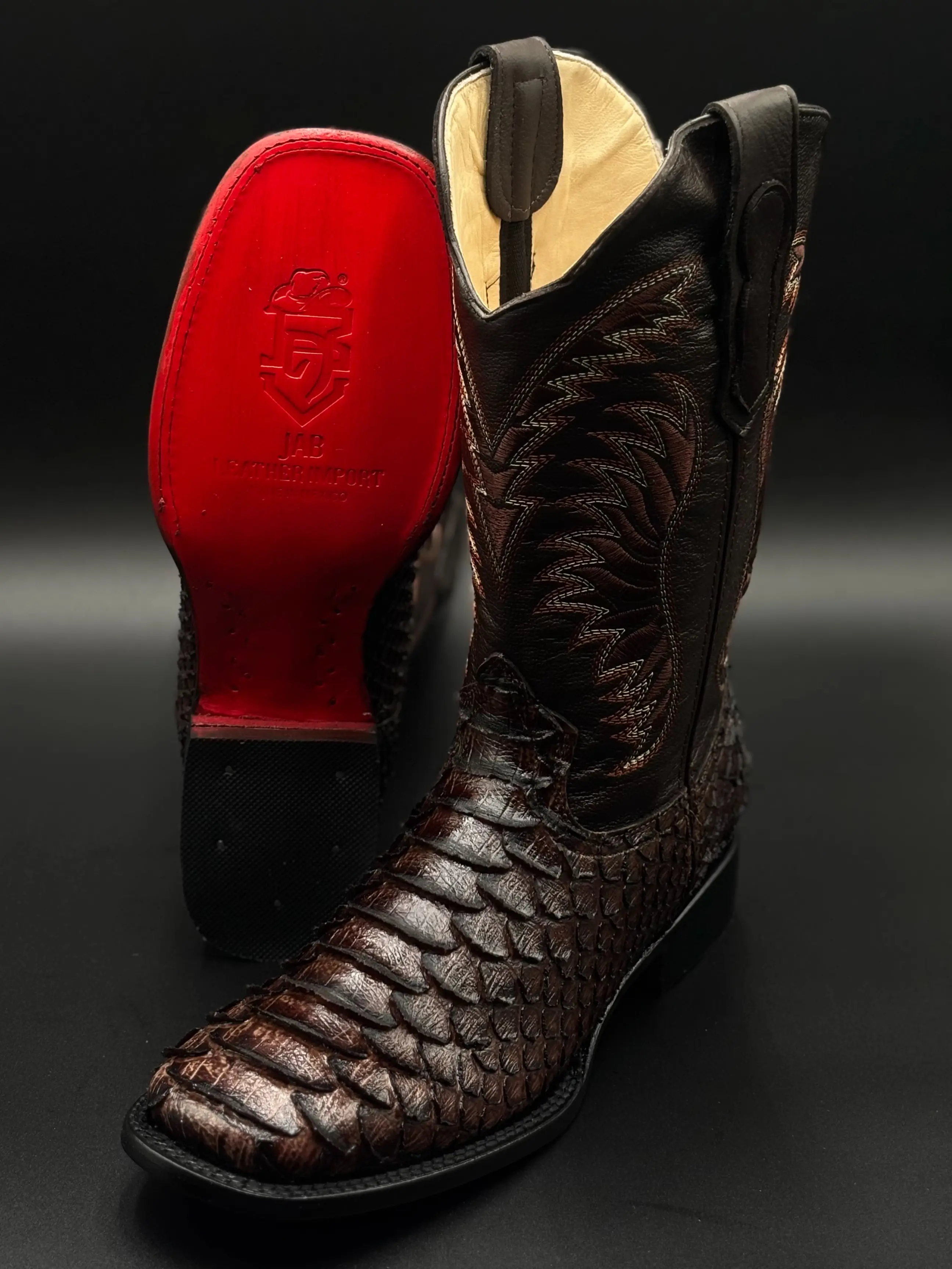 Boot- Brown Red Bottom