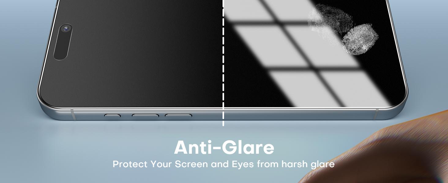 [Black Friday Deals] OMOTON Clear Screen Protector for 17 Air, Pro, Pro Max Screen Protector with Camera Lens Protector, Matte Layer Tempered Glass with Easy Installation Tool, Anti-glare, Smooth Touch