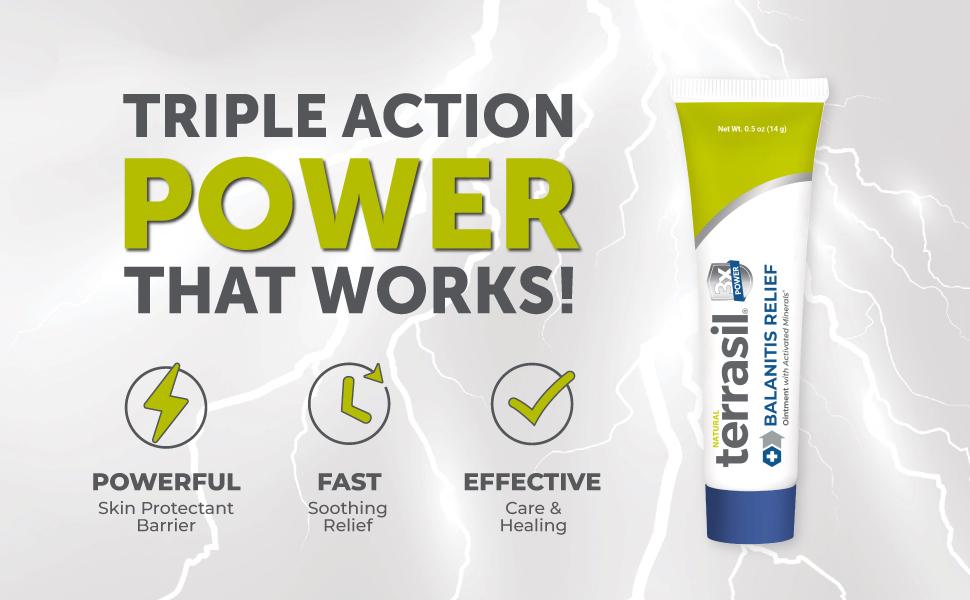 terrasil Balanitis Relief - Balanitis Treatment for Men, Natural Soothing Foreskin Ointment for Relief from Symptoms of Irritation, Itch, and Inflammation. Dermatologist Tested (.5oz)