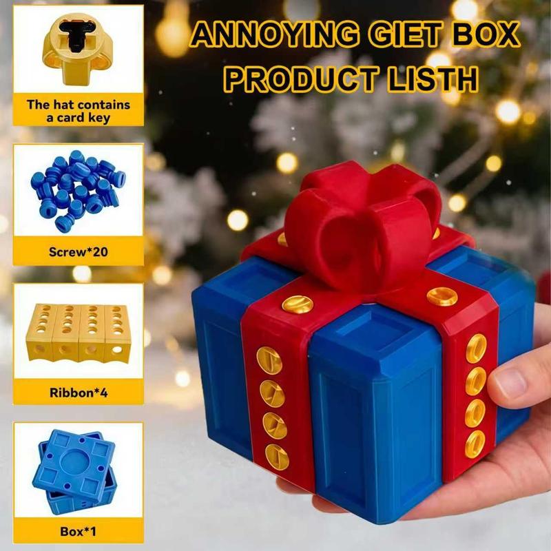 Annoying Gift Box Middle Finger in a Box 3D Printed The Prank Box with Middle Finger Surprise Interactive Geometric Puzzle Novelty Gag Gift for Christmas Birthdays Halloween