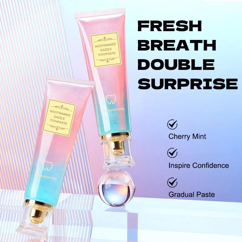 Niacinamide Whitening Toothpaste TripleWhitening Formula with Xylitol Mint FlavorFluoride-Free Stain Removal Enamel Repairfor Sensitive Teeth Gum Health Daily OralCare