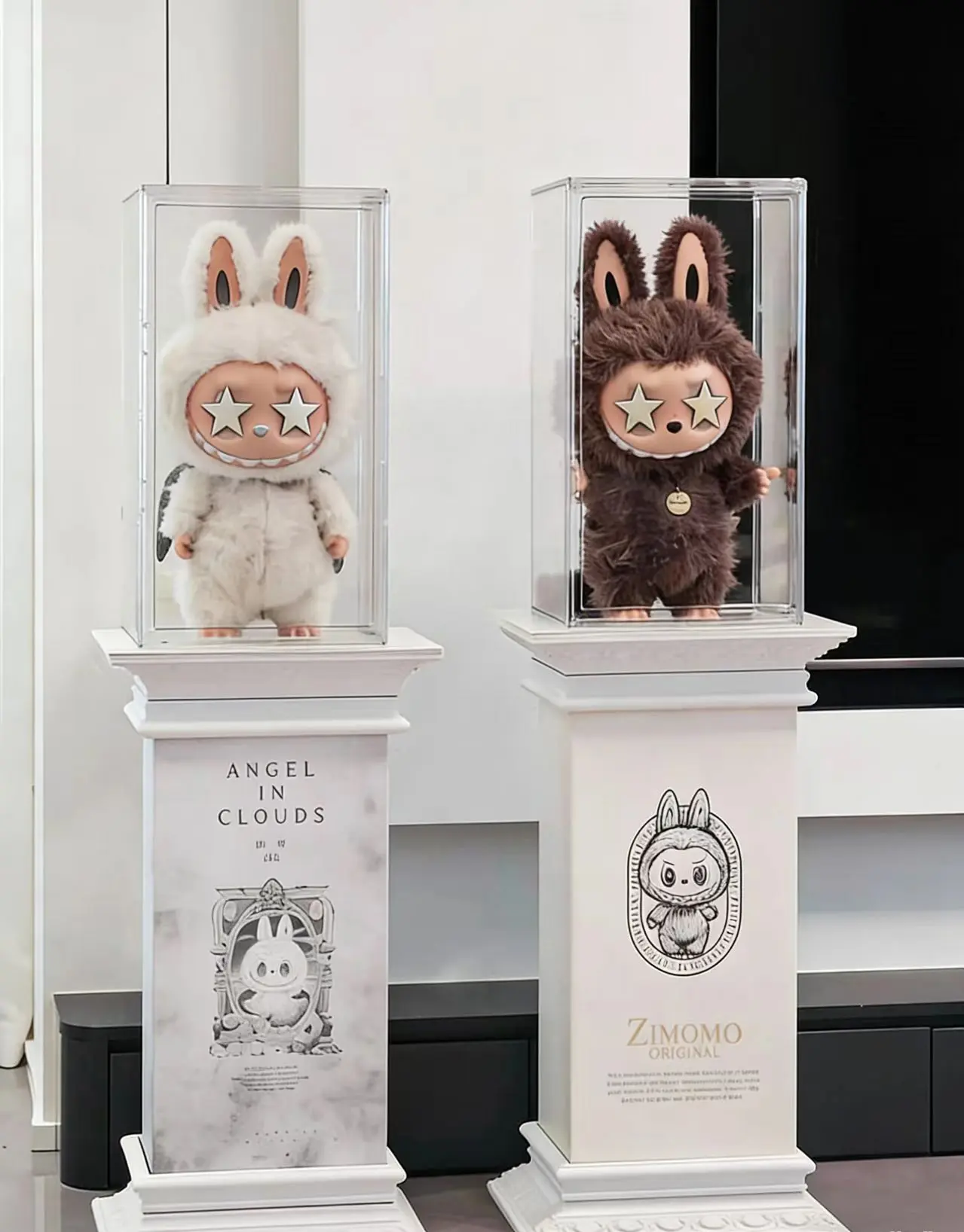 Transparent Acrylic Doll Case for LABUBU & Zimomo - 23.6
